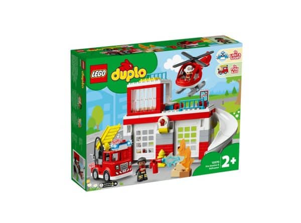 LEGO - DUPLO - Brandstation og helikopter