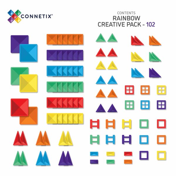 Connetix - 102 dele - Rainbow Creative Pack - Image 9