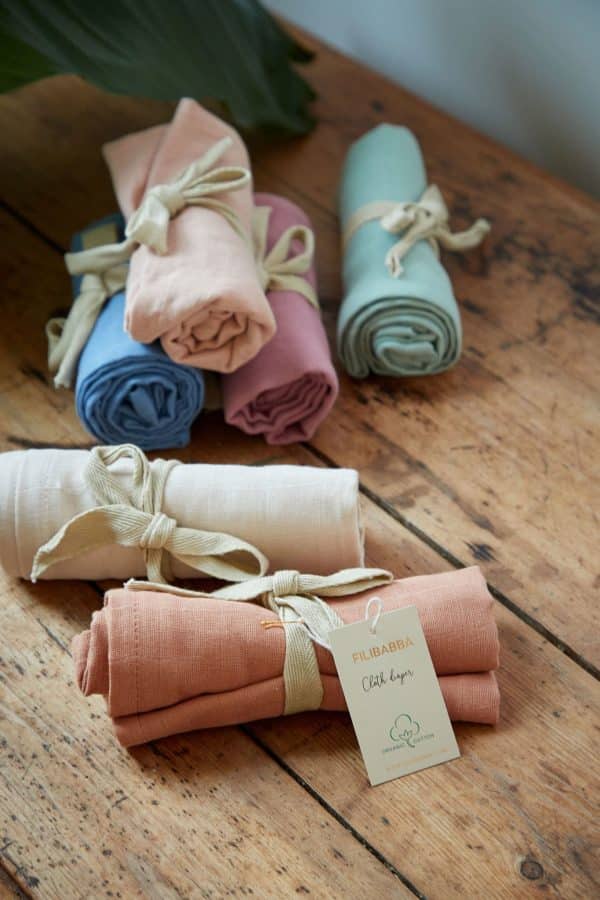 Filibabba - Stofble GOTS - Muslin Pinkish White - Image 2