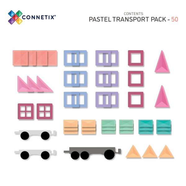 Connetix - 50 dele - Pastel Transport Pack - Image 9