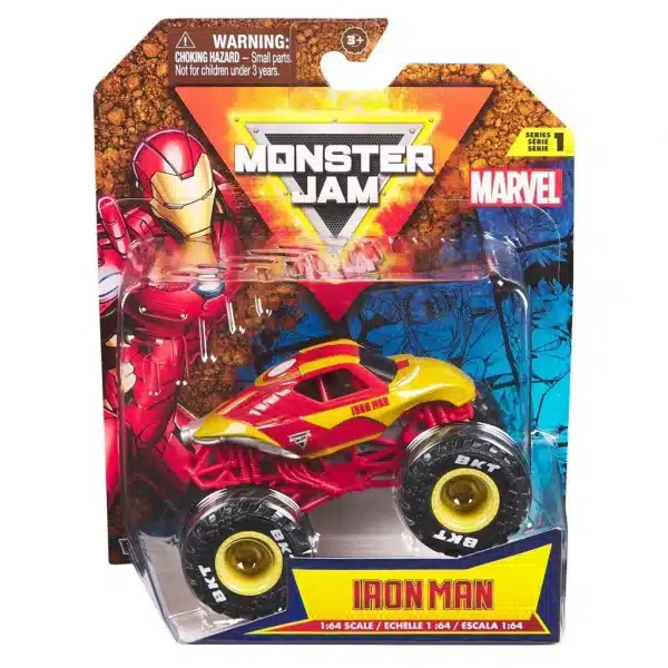 Bil - Monster Jam 1:64 Marvel Single Pack - Iron Man - Image 3