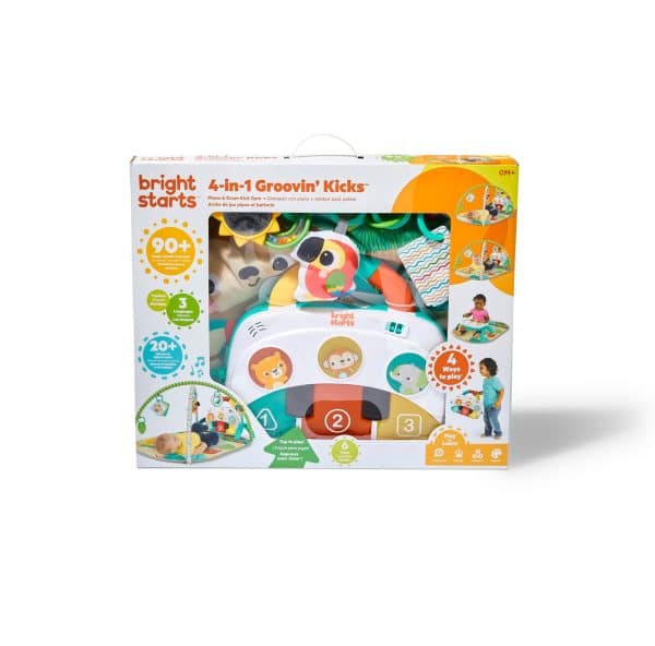 BRIGHT STARTS - Bright Starts 4-in-1 Groovin’ Kicks™ aktivitets-gym med klaver og tromme - Image 9