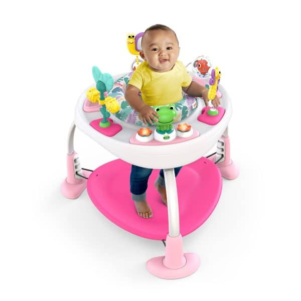 BRIGHT STARTS - Bright Starts Bounce Bounce Baby™ 2-i-1 legetrampolin og bord - Image 3