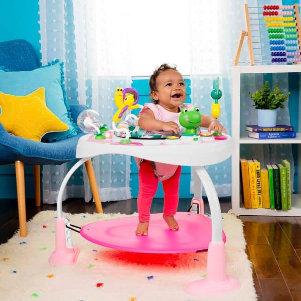 BRIGHT STARTS - Bright Starts Bounce Bounce Baby™ 2-i-1 legetrampolin og bord - Image 6